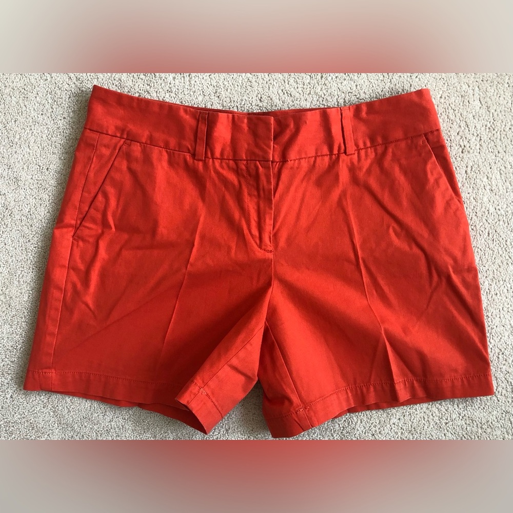 LOFT 8 Vibrant Bright Orange 100% Cotton Shorts